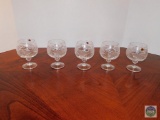 Five lead crystal brandy snifters - 24% lead crystal