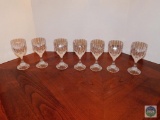 Group of seven crystal goblets