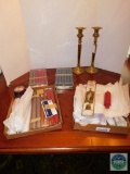 Mixed lot of candles and candlesticks