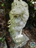 Concrete lion statue