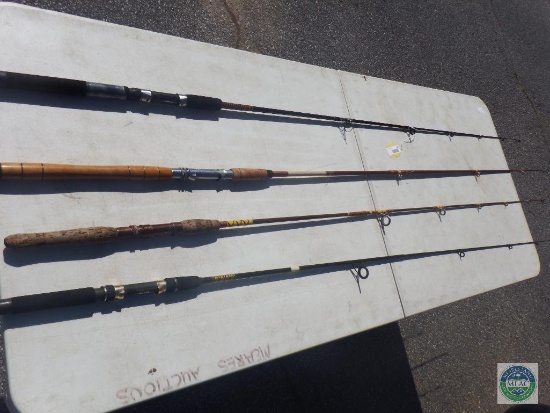 Lot of 4 rods for open face reels