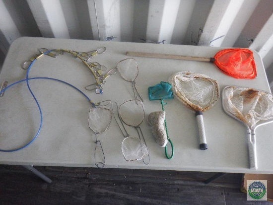 Lot of fishing nets, and stringer