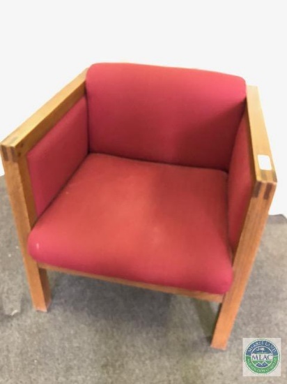 Vintage Red Library Chair