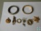 Lot of vintage broaches and bangle braclets