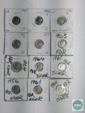 Group of (12) silver Roosevelt dimes
