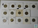 Group of assorted Jefferson nickels