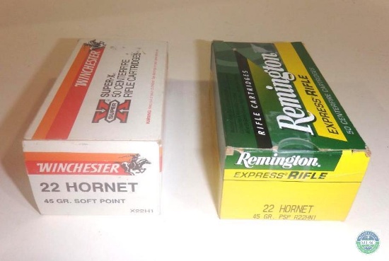 100 Rounds Winchester & Remington 22 HORNET