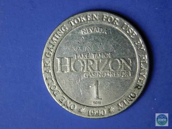 Original 1990 Lake Tahoe Horizon Casino Resort $1.00 gaming token