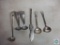 6 piece Old Creamer and Sugar Spoons 1 butter knife
