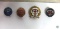 Lot of 4 US Military Religious Pins