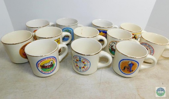 12 Piece set of Boy Scout Jamboree Mugs