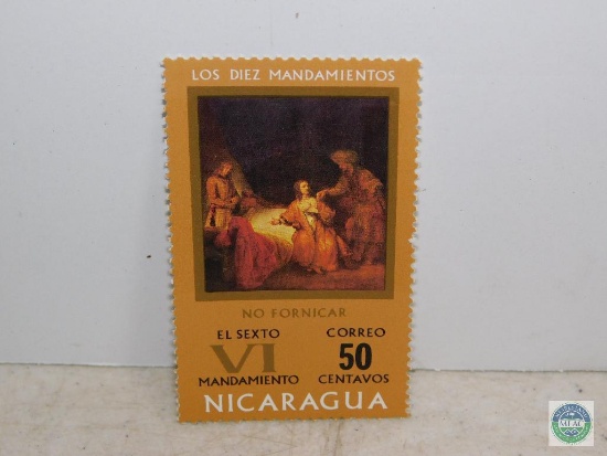 10 Nicaragua Commandment Stamps