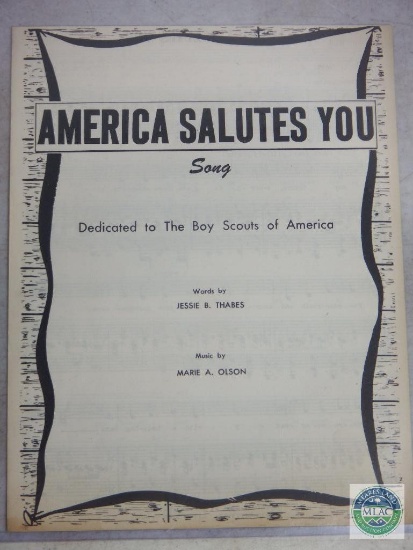 Boy Scouts "America Salutes You" Sheet Music 1951 Print