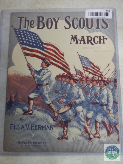 *RARE* The Boy Scouts March Sheet Music 1911 Copyright