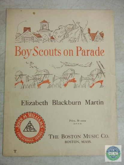 Boy Scouts on Parade Music Sheet 1930 Copyright