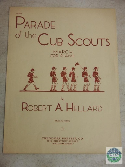 Parade of the Cub Scouts March for Piano Sheet Music 1939 Copyright