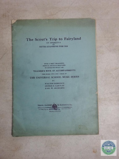 The Scout's Trip to Fairyland Operetta Booklet 1925 Copyright