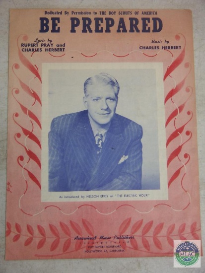 Boy Scout's Be Prepared Music Sheet 1946 Copyright