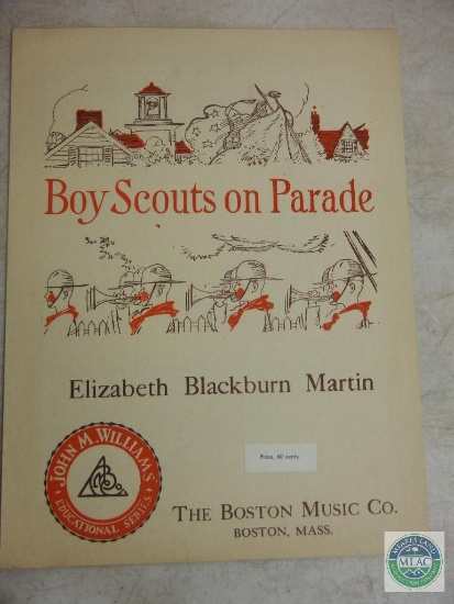 Boy Scouts on Parade Music Sheet 1930 Copyright