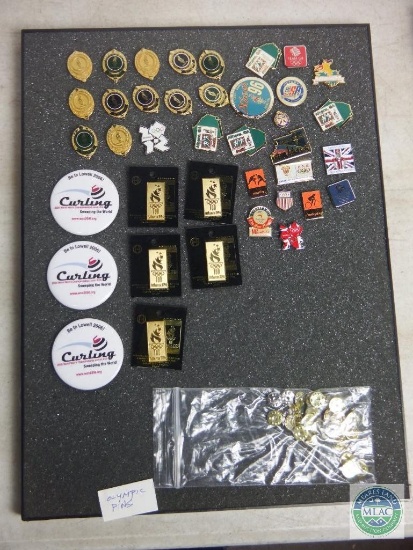 Olympic Collector Pins in Collector Display Box Atlanta 1996 & London