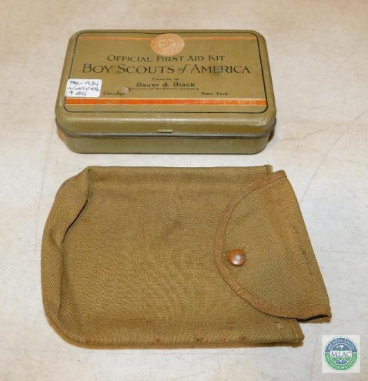 Boy Scouts Official First Aid Kit tin Pre-1934 & Contents