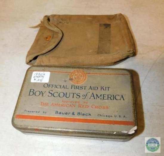 Boy Scouts Official First Aid Kit tin 1920's Empty