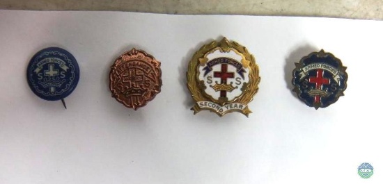 Lot of 4 US Military Religious Pins