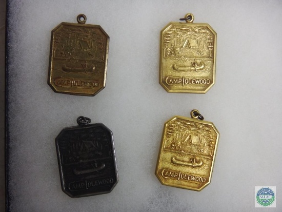 Boy Scout Camp Idlewood 1920's Charms Lot of 4