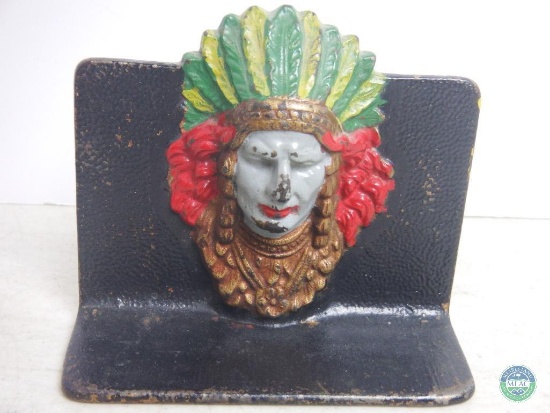 Bronze Indian Chief bookend