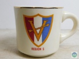 12 Piece set of 1972 Boy Scout Region Mugs