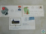 42 Piece Stamped Envelopes & Postcards Including Apollo First Day Cover