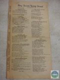Boy Scout Song Sheet Tri-fold paper