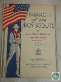 March of the Boy Scouts Sheet Music 1913 Copyright