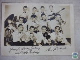 Guy Lombardo 1947 Signature Photo & The Roosevelt Grill Signed Menu