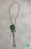 Vintage Bolo Tie Silver & Turquoise