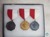 Lot of 3 Vintage Boy Scout Ribbon Pins