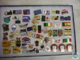 Lot of 50+ Olympic Collector Pins in Collector Display Box