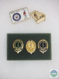 5 Piece Lot FBI & Dept of Defense 1996 Olympic Pins in Collector Display Box