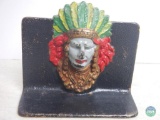 Bronze Indian Chief bookend