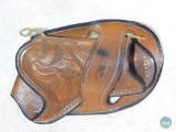 Tooled cross draw holster