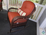 Better Homes Indoor Outdoor Wicker Rocking Chair with Cushion and Pillow