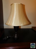Bronze Finish Lamp with Taupe Shade