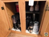 Contents of Kitchen Cabinets; Small Mixers & Water / Coffee Bottles