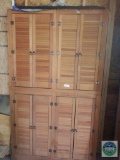 Wood Cabinet & Contents