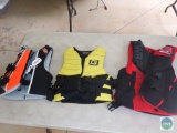 Lot of 3 Life Jackets Adult & 2 Kids