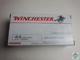 Box of Winchester 44 REM MAG ammunition