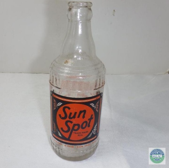 Sun Spot 12 oz Clear Glass Bottle Empty