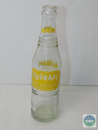 Nugrape 10 oz. Clear Glass Bottle Empty