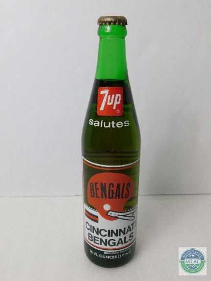 7up Cincinnati Bengals 16 oz Commemorative Bottle Full