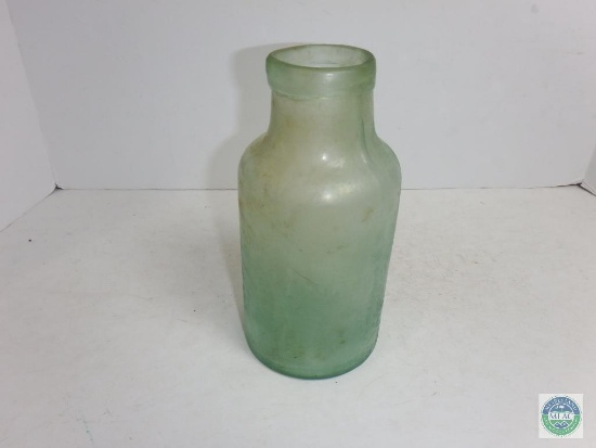 Glass Jug Approx 32 oz Appears to be Hand Blown